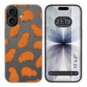 Funda Silicona Transparente para Iphone 17 (6.3) diseño Capibara 02 Dibujos