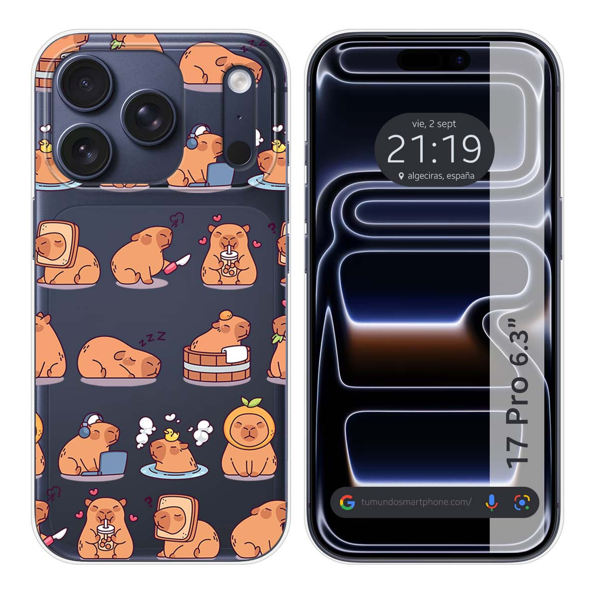 Funda Silicona Transparente para Iphone 17 Pro...