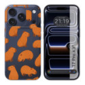 Funda Silicona Transparente para Iphone 17 Pro (6.3) diseño Capibara 02 Dibujos
