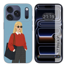 Funda Silicona para Iphone 17 Pro (6.3) diseño Mujer 04...