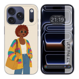 Funda Silicona para Iphone 17 Pro (6.3) diseño Mujer 05...