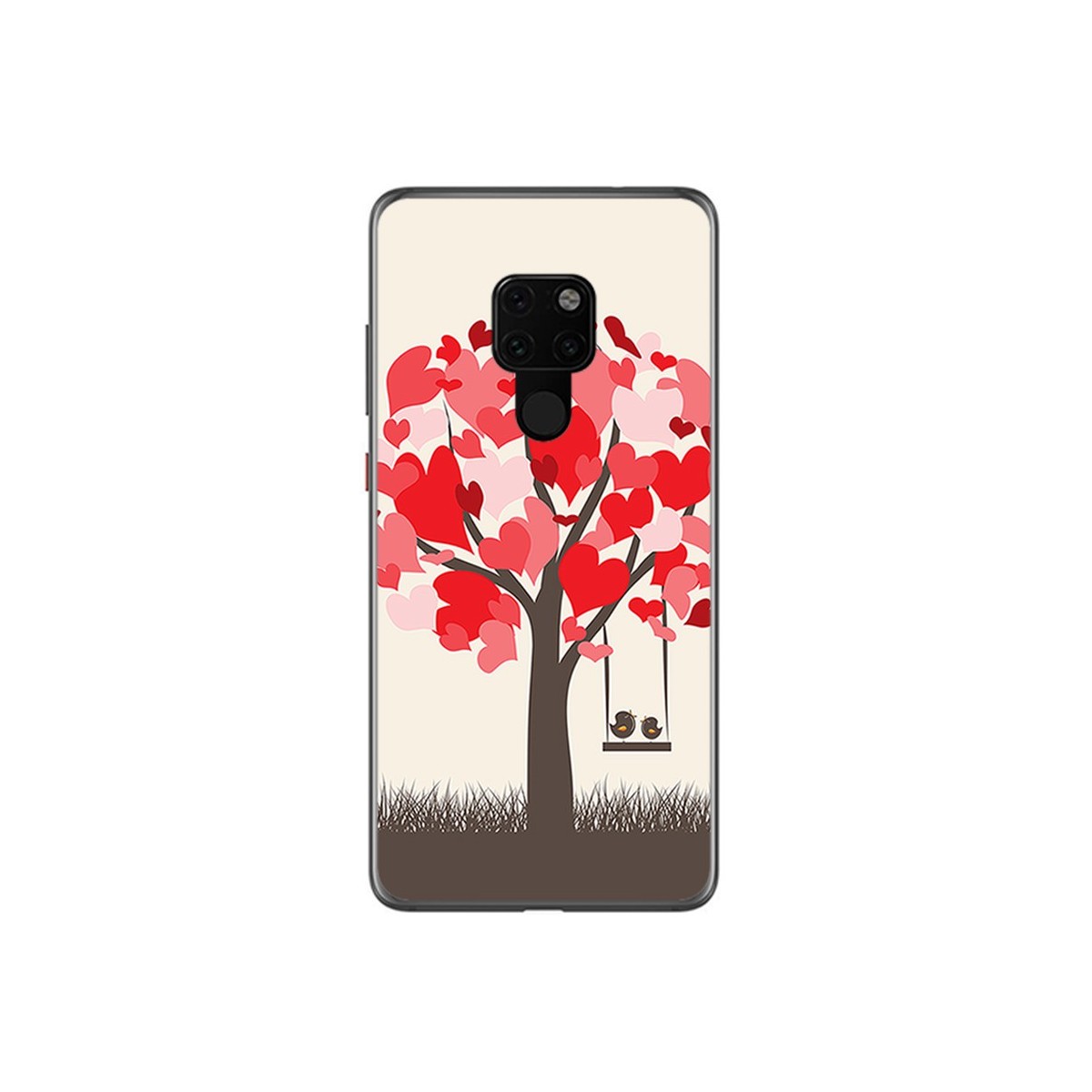 Funda Gel Tpu para Huawei Mate 20 Diseño Pajaritos Dibujos