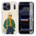 Funda Silicona para Iphone 17 Pro Max (6.9) diseño Mujer 03 Dibujos