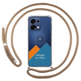Personaliza tu Funda Colgante Transparente para Oppo A6 Pro 5G con Cordon Camel Dibujo Personalizada