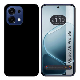 Funda Silicona Gel TPU Negra para Oppo A6 Pro 5G