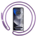 Funda Colgante Transparente para Xiaomi Redmi Note 15 5G con Cordon Morado