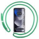 Funda Colgante Transparente para Xiaomi Redmi Note 15 5G con Cordon Verde Agua