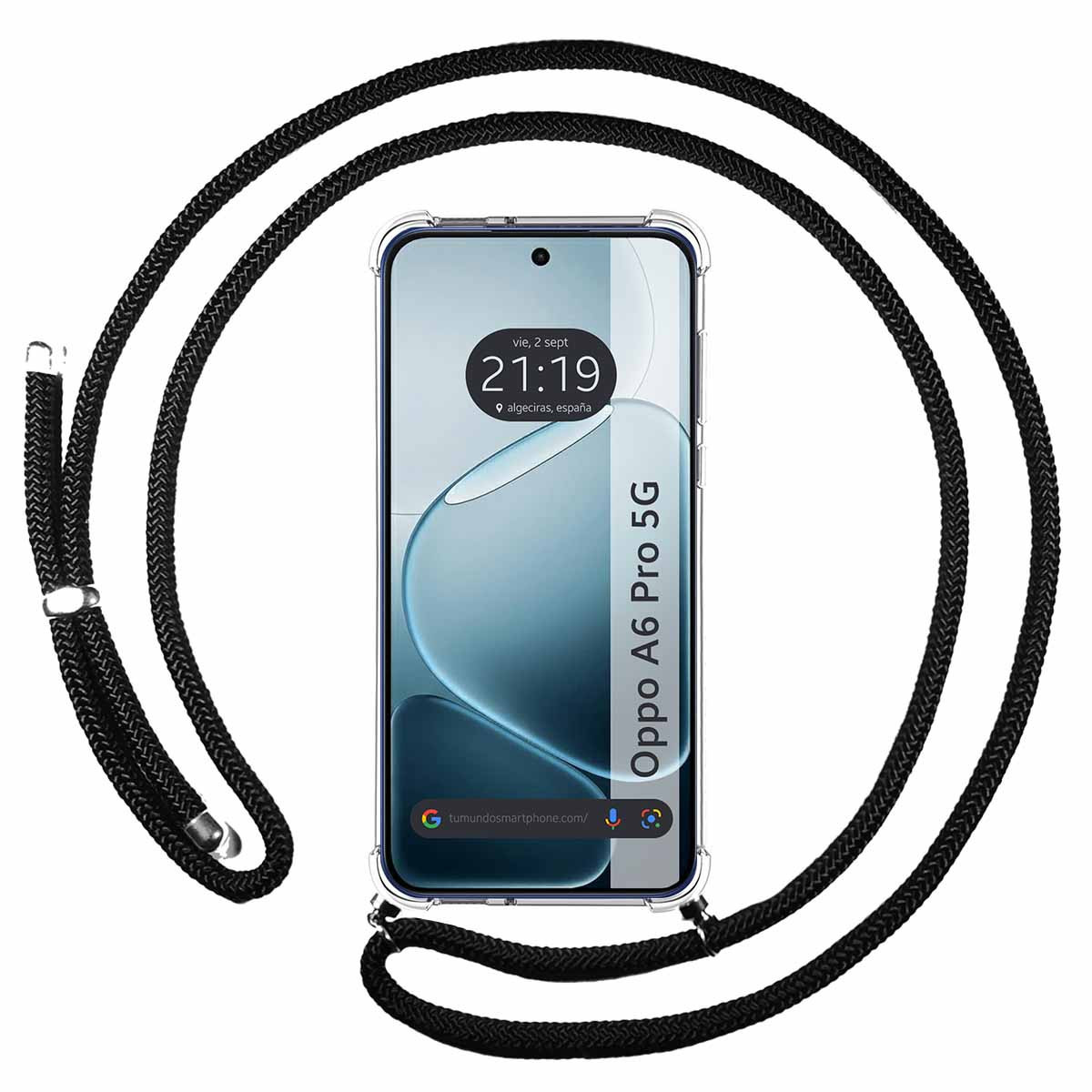 Funda Colgante Transparente para Oppo A6 Pro 5G...