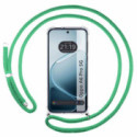 Funda Colgante Transparente para Oppo A6 Pro 5G con Cordon Verde Agua