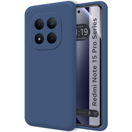 Funda Silicona Líquida Ultra Suave para Xiaomi Redmi Note 15 Pro 5G color Azul