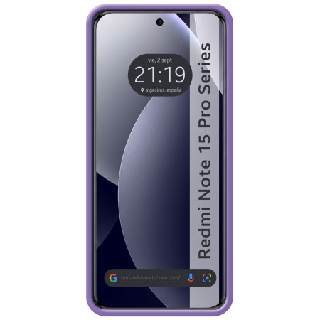 Funda Silicona Líquida Ultra Suave para Xiaomi Redmi Note 15 Pro 5G color Morada