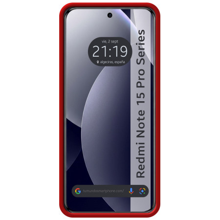 Funda Silicona Líquida Ultra Suave para Xiaomi Redmi Note 15 Pro 5G color Roja