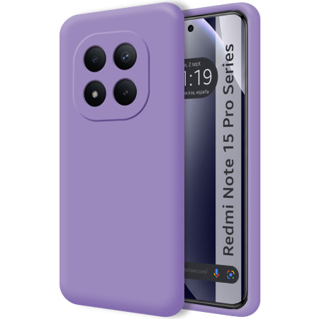 Funda Silicona Líquida Ultra Suave para Xiaomi Redmi Note 15 Pro+ Plus 5G color Morada