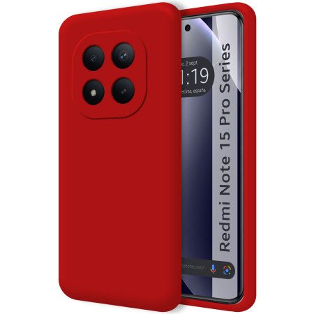 Funda Silicona Líquida Ultra Suave para Xiaomi Redmi Note 15 Pro+ Plus 5G color Roja