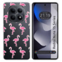 Funda Silicona Transparente para Xiaomi Redmi Note 15 5G diseño Flamenco Dibujos