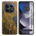 Funda Silicona Transparente para Xiaomi Redmi Note 15 5G diseño Hojas Dibujos