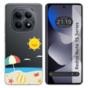 Funda Silicona Transparente para Xiaomi Redmi Note 15 5G diseño Playa Dibujos