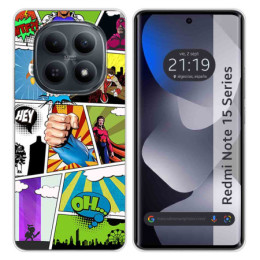 Funda Silicona para Xiaomi Redmi Note 15 4G diseño Comic...