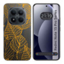 Funda Silicona Transparente para Xiaomi Redmi Note 15 Pro 5G diseño Hojas Dibujos