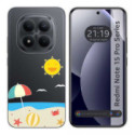 Funda Silicona Transparente para Xiaomi Redmi Note 15 Pro 5G diseño Playa Dibujos