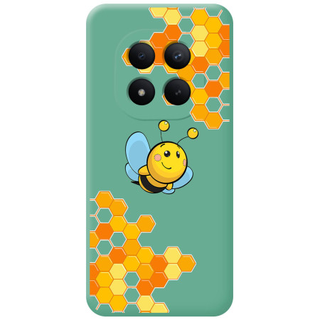 Funda Silicona Líquida Verde para Xiaomi Redmi Note 15 Pro 5G diseño Abeja Dibujos