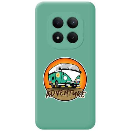 Funda Silicona Líquida Verde para Xiaomi Redmi Note 15 Pro 5G diseño Adventure Dibujos