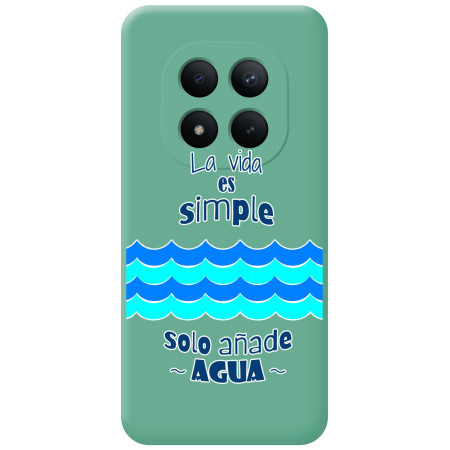 Funda Silicona Líquida Verde para Xiaomi Redmi Note 15 Pro 5G diseño Agua Dibujos