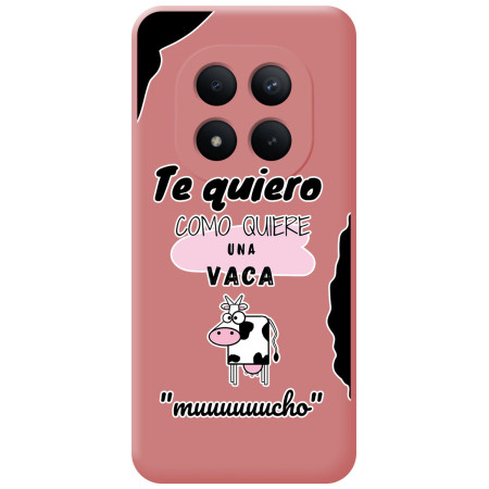 Funda Silicona Líquida Rosa para Xiaomi Redmi Note 15 Pro+ Plus 5G diseño Vaca Dibujos