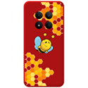 Funda Silicona Líquida Roja para Xiaomi Redmi Note 15 Pro+ Plus 5G diseño Abeja Dibujos