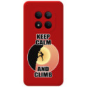Funda Silicona Líquida Roja para Xiaomi Redmi Note 15 Pro+ Plus 5G diseño Hombre Escalada Dibujos