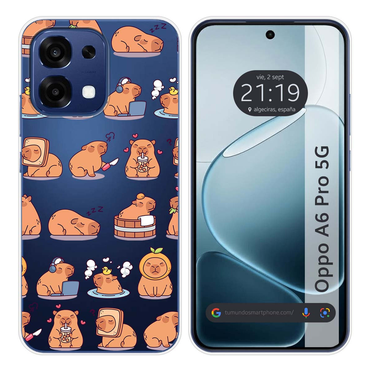 Funda Silicona Transparente para Oppo A6 Pro 5G...