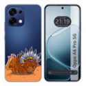 Funda Silicona Transparente para Oppo A6 Pro 5G diseño Bufalo Dibujos
