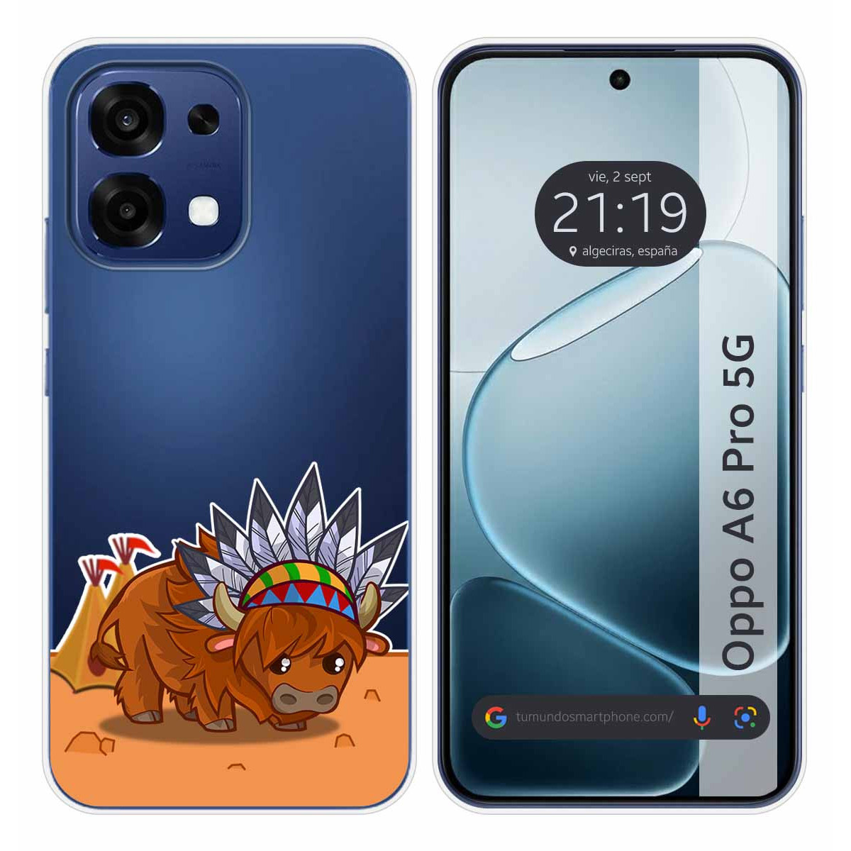 Funda Silicona Transparente para Oppo A6 Pro 5G...