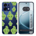 Funda Silicona Transparente para Oppo A6 Pro 5G diseño Cactus Dibujos