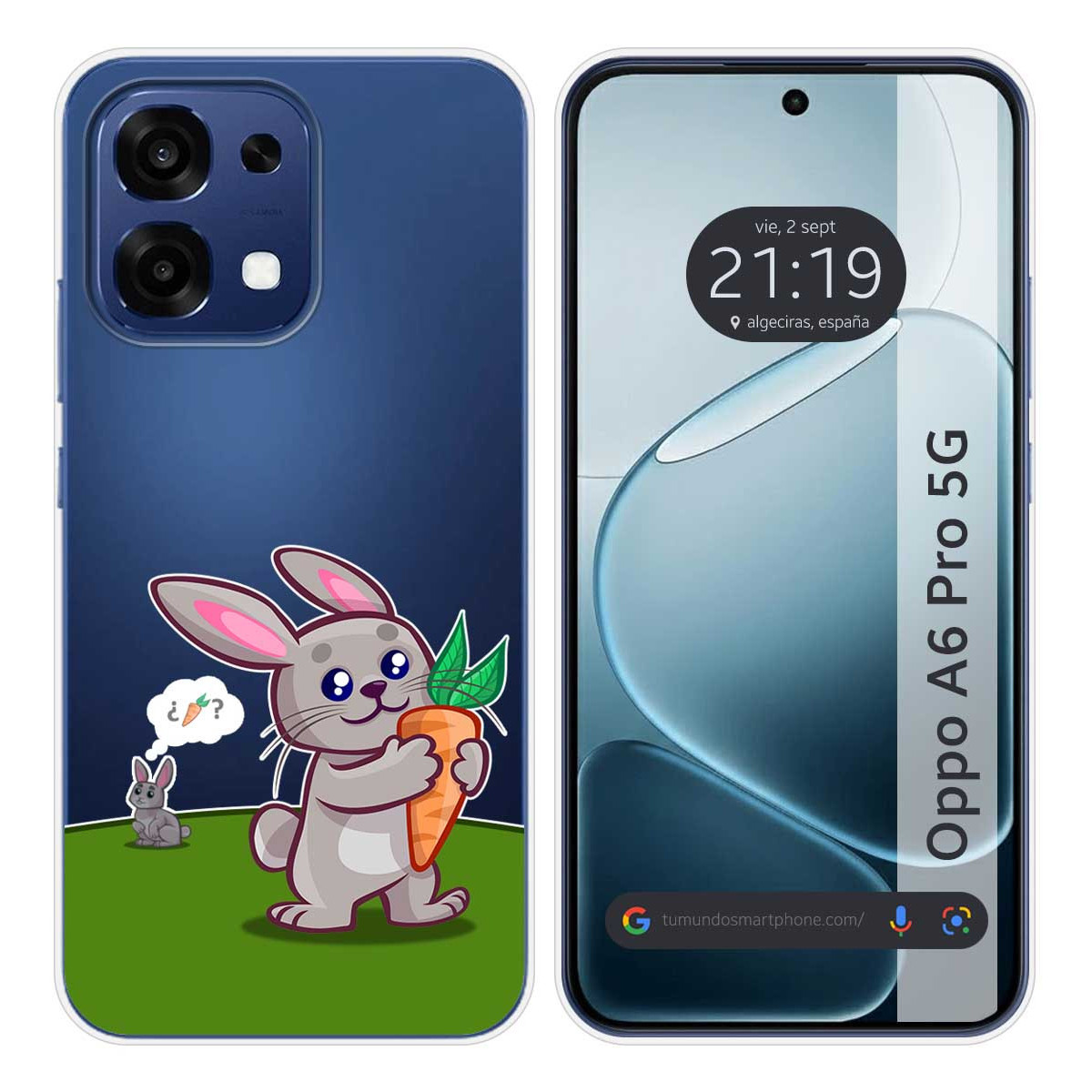 Funda Silicona Transparente para Oppo A6 Pro 5G...