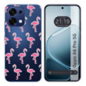 Funda Silicona Transparente para Oppo A6 Pro 5G diseño Flamenco Dibujos