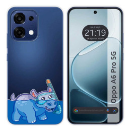 Funda Silicona Transparente para Oppo A6 Pro 5G diseño...