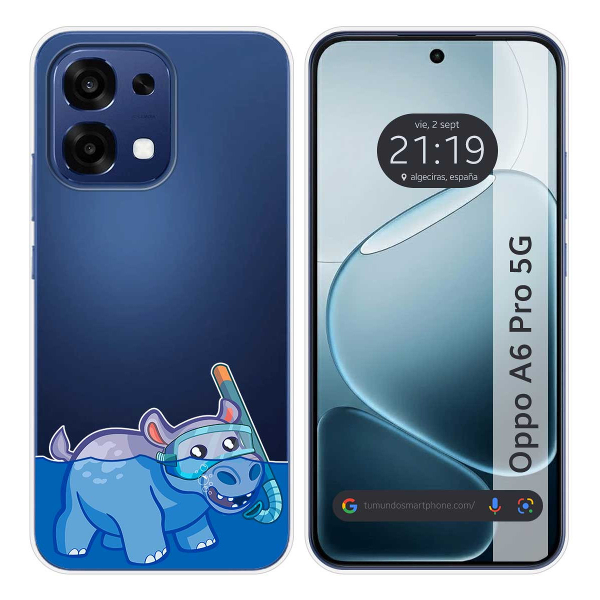 Funda Silicona Transparente para Oppo A6 Pro 5G...