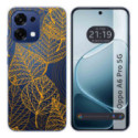 Funda Silicona Transparente para Oppo A6 Pro 5G diseño Hojas Dibujos