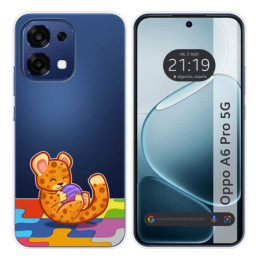 Funda Silicona Transparente para Oppo A6 Pro 5G diseño...