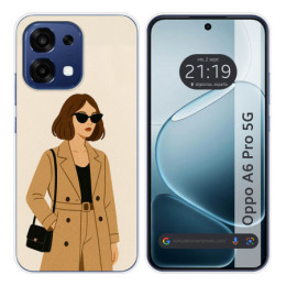 Funda Silicona para Oppo A6 Pro 5G diseño Mujer 01 Dibujos