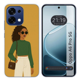 Funda Silicona para Oppo A6 Pro 5G diseño Mujer 02 Dibujos
