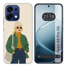 Funda Silicona para Oppo A6 Pro 5G diseño Mujer 03 Dibujos