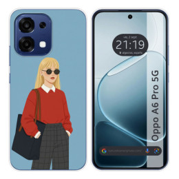Funda Silicona para Oppo A6 Pro 5G diseño Mujer 04 Dibujos