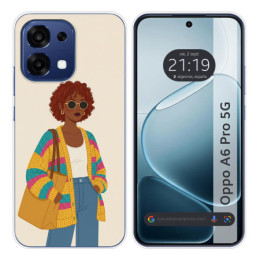Funda Silicona para Oppo A6 Pro 5G diseño Mujer 05 Dibujos