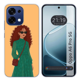 Funda Silicona para Oppo A6 Pro 5G diseño Mujer 06 Dibujos