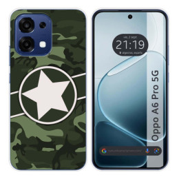 Funda Silicona para Oppo A6 Pro 5G diseño Camuflaje 01...