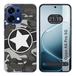 Funda Silicona para Oppo A6 Pro 5G diseño Camuflaje 02...