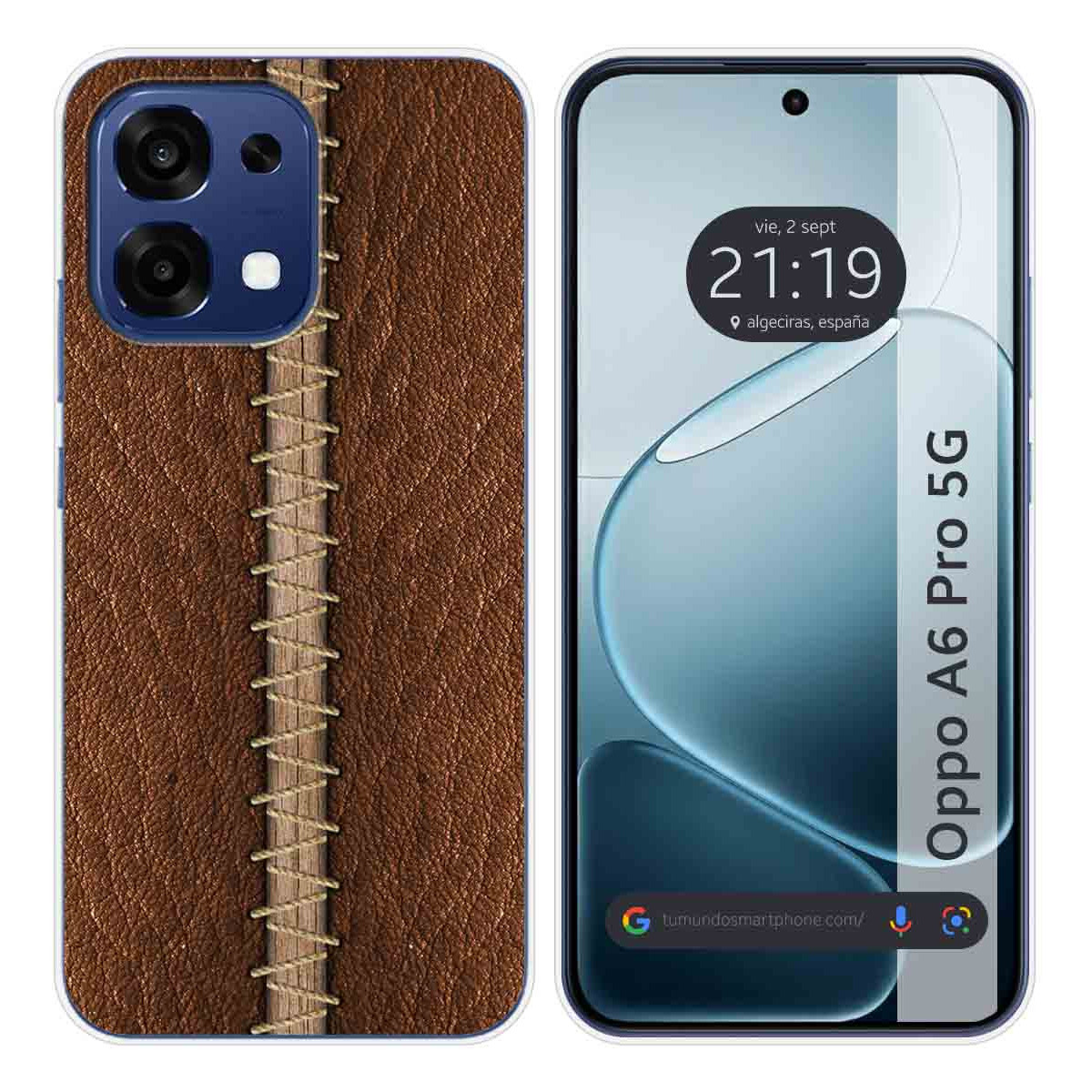 Funda Silicona para Oppo A6 Pro 5G diseño Cuero...