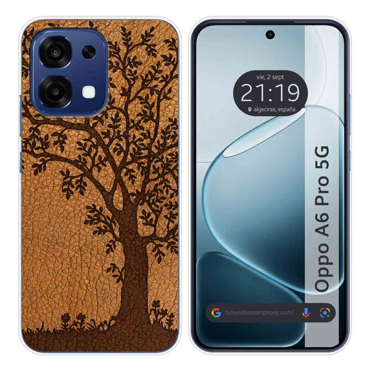 Funda Silicona para Oppo A6 Pro 5G diseño Cuero...